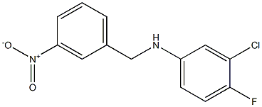 3-chloro-4-fluoro-N-[(3-nitrophenyl)methyl]aniline