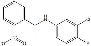 3-chloro-4-fluoro-N-[1-(2-nitrophenyl)ethyl]aniline