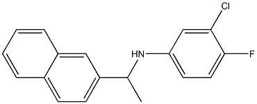 3-chloro-4-fluoro-N-[1-(naphthalen-2-yl)ethyl]aniline,,结构式