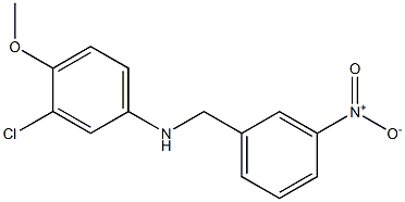 3-chloro-4-methoxy-N-[(3-nitrophenyl)methyl]aniline Structure