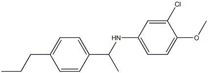 3-chloro-4-methoxy-N-[1-(4-propylphenyl)ethyl]aniline,,结构式