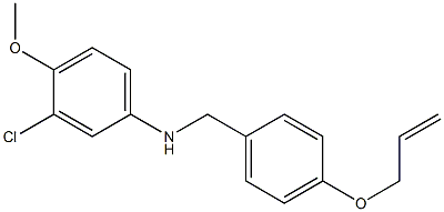 3-chloro-4-methoxy-N-{[4-(prop-2-en-1-yloxy)phenyl]methyl}aniline Structure