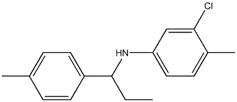 3-chloro-4-methyl-N-[1-(4-methylphenyl)propyl]aniline,,结构式