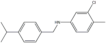 3-chloro-4-methyl-N-{[4-(propan-2-yl)phenyl]methyl}aniline 结构式