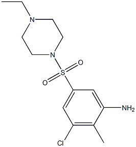 3-chloro-5-[(4-ethylpiperazine-1-)sulfonyl]-2-methylaniline Struktur