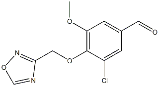 3-chloro-5-methoxy-4-(1,2,4-oxadiazol-3-ylmethoxy)benzaldehyde