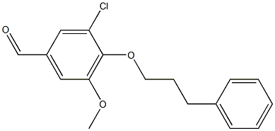 3-chloro-5-methoxy-4-(3-phenylpropoxy)benzaldehyde,,结构式