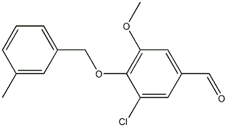 3-chloro-5-methoxy-4-[(3-methylphenyl)methoxy]benzaldehyde Structure