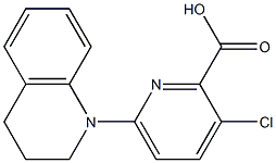 3-chloro-6-(1,2,3,4-tetrahydroquinolin-1-yl)pyridine-2-carboxylic acid 化学構造式