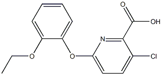 3-chloro-6-(2-ethoxyphenoxy)pyridine-2-carboxylic acid Structure