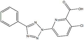 3-chloro-6-(5-phenyl-2H-1,2,3,4-tetrazol-2-yl)pyridine-2-carboxylic acid