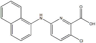3-chloro-6-(naphthalen-1-ylamino)pyridine-2-carboxylic acid,,结构式