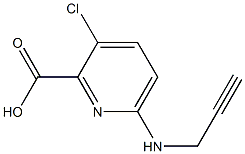 3-chloro-6-(prop-2-yn-1-ylamino)pyridine-2-carboxylic acid,,结构式