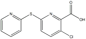  3-chloro-6-(pyridin-2-ylsulfanyl)pyridine-2-carboxylic acid