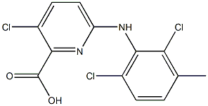 3-chloro-6-[(2,6-dichloro-3-methylphenyl)amino]pyridine-2-carboxylic acid,,结构式