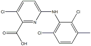 3-chloro-6-[(2,6-dichloro-3-methylphenyl)amino]pyridine-2-carboxylic acid 化学構造式