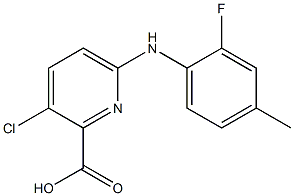 3-chloro-6-[(2-fluoro-4-methylphenyl)amino]pyridine-2-carboxylic acid Structure