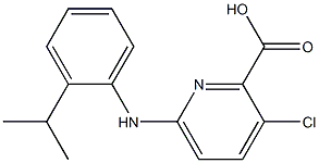 3-chloro-6-{[2-(propan-2-yl)phenyl]amino}pyridine-2-carboxylic acid Structure