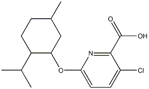3-chloro-6-{[5-methyl-2-(propan-2-yl)cyclohexyl]oxy}pyridine-2-carboxylic acid,,结构式