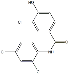 3-chloro-N-(2,4-dichlorophenyl)-4-hydroxybenzamide,,结构式