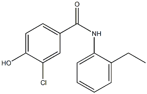 3-chloro-N-(2-ethylphenyl)-4-hydroxybenzamide 化学構造式
