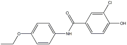 3-chloro-N-(4-ethoxyphenyl)-4-hydroxybenzamide 化学構造式