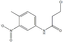 3-chloro-N-(4-methyl-3-nitrophenyl)propanamide,,结构式