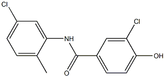 3-chloro-N-(5-chloro-2-methylphenyl)-4-hydroxybenzamide 化学構造式