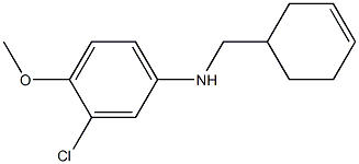 3-chloro-N-(cyclohex-3-en-1-ylmethyl)-4-methoxyaniline Struktur