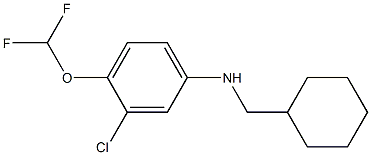 3-chloro-N-(cyclohexylmethyl)-4-(difluoromethoxy)aniline Structure