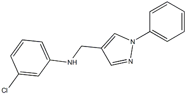 3-chloro-N-[(1-phenyl-1H-pyrazol-4-yl)methyl]aniline Structure