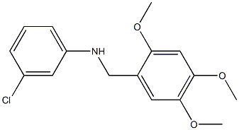 3-chloro-N-[(2,4,5-trimethoxyphenyl)methyl]aniline,,结构式