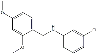 3-chloro-N-[(2,4-dimethoxyphenyl)methyl]aniline 化学構造式