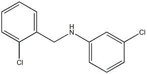 3-chloro-N-[(2-chlorophenyl)methyl]aniline,,结构式