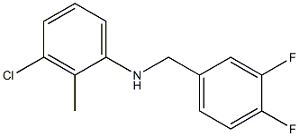 3-chloro-N-[(3,4-difluorophenyl)methyl]-2-methylaniline Structure