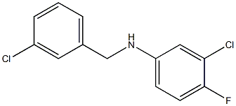 3-chloro-N-[(3-chlorophenyl)methyl]-4-fluoroaniline Structure