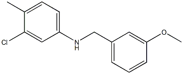 3-chloro-N-[(3-methoxyphenyl)methyl]-4-methylaniline Structure