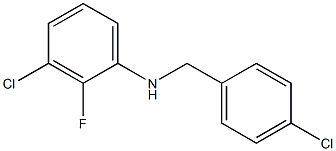  3-chloro-N-[(4-chlorophenyl)methyl]-2-fluoroaniline