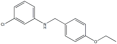 3-chloro-N-[(4-ethoxyphenyl)methyl]aniline 结构式
