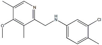 3-chloro-N-[(4-methoxy-3,5-dimethylpyridin-2-yl)methyl]-4-methylaniline,,结构式