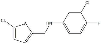 3-chloro-N-[(5-chlorothiophen-2-yl)methyl]-4-fluoroaniline Struktur