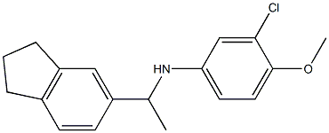 3-chloro-N-[1-(2,3-dihydro-1H-inden-5-yl)ethyl]-4-methoxyaniline Structure