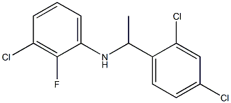 3-chloro-N-[1-(2,4-dichlorophenyl)ethyl]-2-fluoroaniline Structure