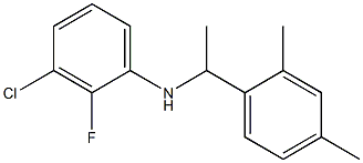 3-chloro-N-[1-(2,4-dimethylphenyl)ethyl]-2-fluoroaniline,,结构式