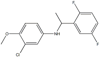 3-chloro-N-[1-(2,5-difluorophenyl)ethyl]-4-methoxyaniline,,结构式