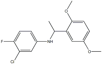 3-chloro-N-[1-(2,5-dimethoxyphenyl)ethyl]-4-fluoroaniline Structure