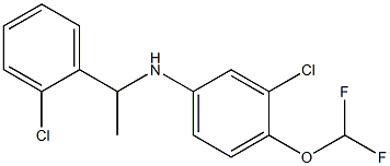 3-chloro-N-[1-(2-chlorophenyl)ethyl]-4-(difluoromethoxy)aniline Structure