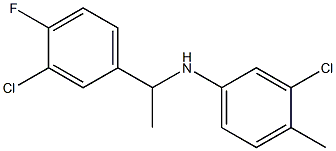 3-chloro-N-[1-(3-chloro-4-fluorophenyl)ethyl]-4-methylaniline Struktur