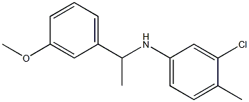 3-chloro-N-[1-(3-methoxyphenyl)ethyl]-4-methylaniline,,结构式