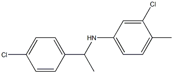 3-chloro-N-[1-(4-chlorophenyl)ethyl]-4-methylaniline 结构式